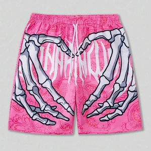 Pantalones Cortos Deportivos Casuales de Verano para Hombre, con Estampado 3D de Mano de Esqueleto, Cintura Media, Transpirables, Ajuste Holgado, a la Moda, para Playa - Product Image 5