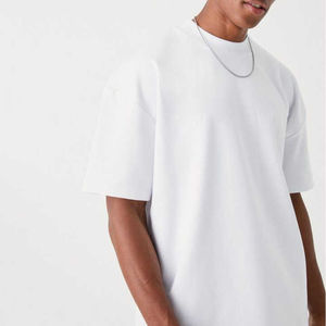 Camiseta Oversize para Hombre, Diseño 2026, Venta al Por Mayor, Talla Grande, Lisa, con Logotipo Personalizado, 100% Alta Calidad - Product Image 1