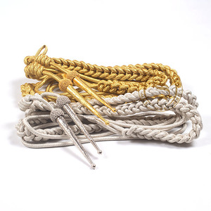 Aiguillettes en soie bleue pour uniformes de marine, sur mesure, pour uniformes de régiment, aiguillettes bleues à vendre - Product Image 3