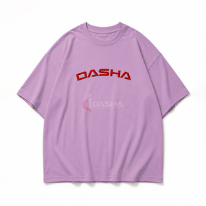 เสื้อยืดเจอร์ซีย์ผู้ชายทรงโอเวอร์ไซส์ผ้าฝ้าย 100% แบบสั่งทำพิเศษ ปักลายยาว ลายเรียบ ดีไซน์เปล่า รับผลิตแบบ OEM ขายส่ง - Product Image 1