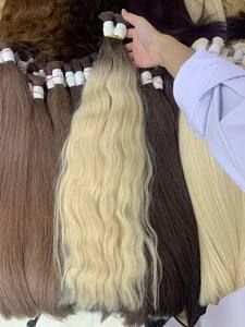 Factory Price Ombre Bulk <b>Hair</b> Extensions Blonde <b>Color</b> Straight 24 Inches From Nasa <b>Hair</b> - Product Image 5