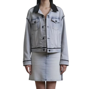 Ensemble deux pièces décontracté surdimensionné en jean pour femme, personnalisé, de qualité supérieure, vente en gros OEM ODM Streetwear - Product Image 5