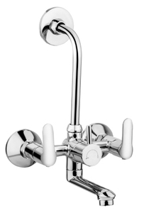Grifo mezclador de pared 2 en 1 con banda en L de latón cromado para lavadora, grifo de agua fría y caliente para lavabo de baño - Product Image 4