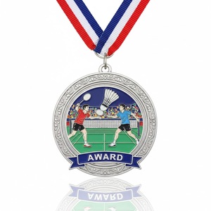 เหรียญรางวัลกีฬาแบดมินตันแบบหมุนได้ พร้อมโลโก้โลหะสั่งทำพิเศษสำหรับการแข่งขัน ทัวร์นาเมนต์ และเกมต่างๆ - Product Image 6