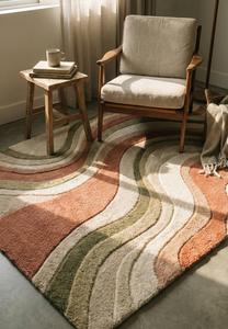 Luxury Modern <b>Abstract</b> Wavy Pattern Wool Plush Area Rug Soft Living Room Bedroom Floor Home Decor - Product Image 5