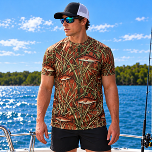 Camisa de pesca de corte holgado de 180 gsm al por mayor, camisa de pesca de verano para hombre, para minoristas de artículos deportivos - Product Image 4