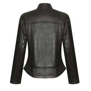Blazer de Cuero Negro Hecho a Mano para Mujer |   Chaqueta Ajustada Estilo Vintage - Product Image 3