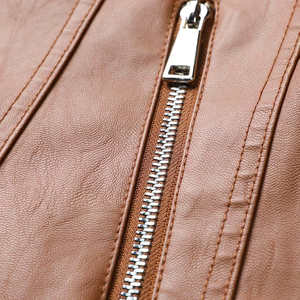 Chaqueta de Cuero para Mujer, Última Moda, Nuevo Diseño, Chaqueta Casual con Cierre para Invierno - Product Image 4