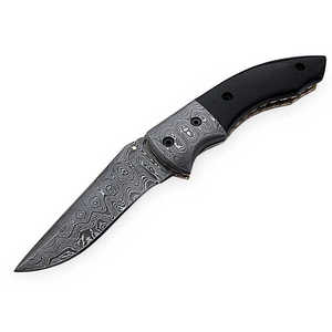 Cuchillo de Bolsillo de Acero de Damasco Prime Crafts International, 12 Pulgadas, Hoja de Grado Industrial con Punta Caída, Diseño Plegable, Perilla de Pulgar - Product Image 4