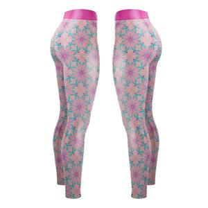 เสื้อชั้นในกีฬาแบบผูกคอเอวสูง ระบายอากาศได้ดี ผลิตจากไนลอนผสมอีลาสเทน พร้อมกางเกงโยคะขายาวทรงบานสำหรับออกกำลังกาย - Product Image 5