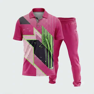 Camiseta de Cricket de Primera Calidad, Corte Regular, Logotipo del Equipo, Cuello Camisero, Transpirable, 100% Poliéster, Secado Rápido, Antibacteriana - Product Image 1