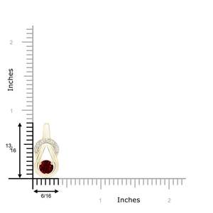 Nouveauté 2026 - Pendentif nœud infini en or 18 carats certifié IGI avec rubis rouge rond et diamant - Bijou artisanal de haute qualité - Product Image 3