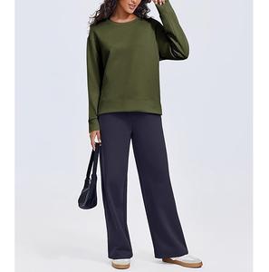 Sudadera de Algodón para Mujer, de Lujo, Manga Larga, Cuello Redondo, Hombros Caídos, Color Sólido, Cómoda, Talla Grande, del Mejor Precio, de Bangladesh - Product Image 4