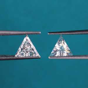 Diamant CVD de laboratoire taillé en triangle scintillant, de 1,00 à 3,00 carats, poli à la main en Inde pour la fabrication de bijoux, bagues et boucles d'oreilles - Product Image 2