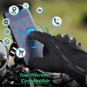 ถุงมือขี่มอเตอร์ไซค์หนังสำหรับผู้ชาย กันลื่น น้ำหนักเบา คุณภาพสูง ทนทาน จับกระชับมือ สวมใส่สบาย - Product Image 5