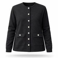 Pull en laine/nylon tissé pour femme, imprimé avec badge sur le devant, coupe ample, tricoté, à manches longues, respirant, anti-plis, hiver