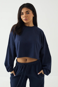 Camiseta Oversize de Algodón para Mujer con Bordado, Hombros Caídos, Manga Corta, Cuello Redondo, Estilo Casual Urbano - Product Image 5