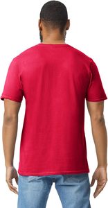 เสื้อยืดคอกลมแขนสั้นผู้ชายแบบลำลองทรงปกติสีทึบสีแดง 2027 - Product Image 4
