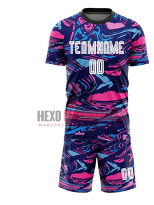 Maillot de football personnalisé sublimé pour homme – Nom d'équipe personnalisé – 100 % polyester – Évacuation de l'humidité – Manches courtes – Taille élastique – Haute performance - Product Image 1