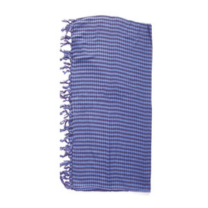 Foulard <span class=keywords><strong>carré</strong></span> d'été personnalisé pour femme, double face, <span class=keywords><strong>long</strong></span>, à franges, motif à carreaux en sergé, 100 % coton - Product Image 3