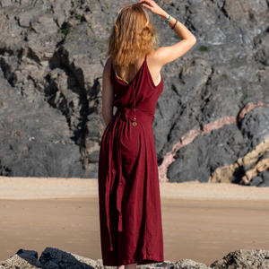 <b>Women</b>’s Boho Cotton Summer Jumpsuit Casual <b>Overalls</b> with Relaxed Fit and Flowy Silhouette At Wholesale Price - Product Image 2