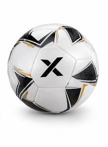 Ballon de football personnalisé X, ballon de football toutes saisons |   Blanc Noir Or |   Logo X |   Fabricant OEM ODM |   Qualité de conception haut de gamme - Product Image 3