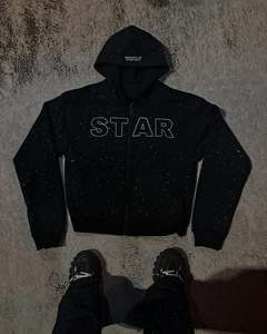 Sudadera con Capucha Corta de Algodón French Terry Personalizada para Hombre, Estampado DTG de Camuflaje Real Tree, Bajo sin Rematar, Estilo Urbano - Product Image 3