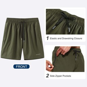 Summer Men Sports Shorts Fitness Training Double-<b>layer</b> Quick-dry Basketball Shorts Breathable Solid Color Men Shorts - Product Image 4
