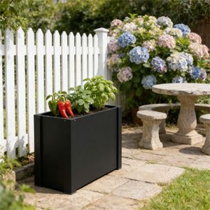 Fioriera da Esterno Nera Rialzata per Giardino, Contenitore per Piante, Sacchi per Coltivazione Durevoli - Product Image 4