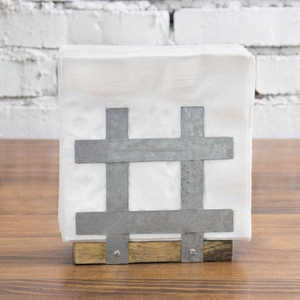 ที่ใส่กระดาษเช็ดปากทำจากโลหะชุบสังกะสีและไม้มะม่วงมีสไตล์ชั้นวางทิชชูบนโต๊ะอาหารคุณภาพระดับพรีเมียมเหมาะสำหรับการรับประทานอาหารที่หรูหรา - Product Image 3