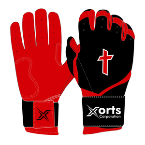 Customize Genuine Cabretta Leather Long Cuff <b>Baseball</b> Batting Gloves Unisex Adult and Youth Leather Softball Batting Gloves - Product Image 4