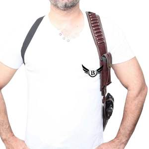 Ceinture Bravo en cuir de vachette avec une largeur confortable et une construction renforcée - Product Image 1