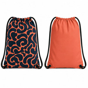 Sac à dos à cordon de serrage sérigraphié rouge, jaune et blanc, en Spandex/Polyester léger 360g, unisexe – Ne laissez pas l'occasion vous échapper ! - Product Image 4