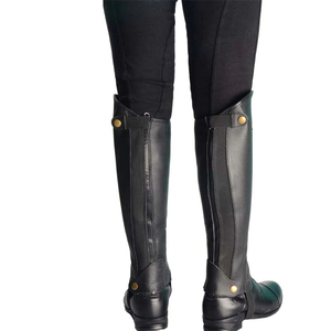 Latest Design Comfortable Best Light Weight High Quality Wholesale Western Style 100% Leather Custom Men Horse Riding <b>Half</b> <b>Chaps</b> - Product Image 5