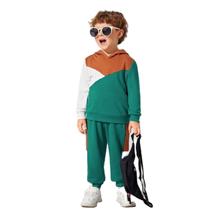 Conjunto Deportivo de Verano para Niños, Sudadera de Manga Corta con Cuello Redondo y Pantalones Cortos con Cintura Elástica, Estilo Casual - Product Image 1