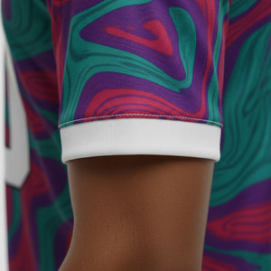 Maillot de football pour adulte, uniforme personnalisé pour équipe, 100% polyester, protection UV, appliqué, respirant, kit uniforme - Product Image 2