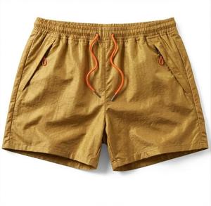 Pantalones Cortos de Running para Hombre, Ecológicos, de Verano, de Cintura Media, con Bolsillos, Diseño de Malla, Cierre Elástico en la Cintura, Teñido Liso, Precio Bajo - Product Image 3