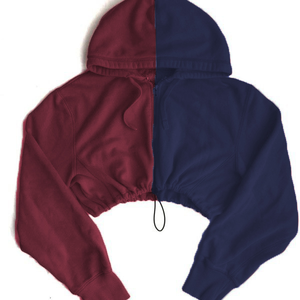 Sudadera con capucha corta de felpa francesa para mujer, talla grande, con cremallera, estilo reestilizado, lisa, para invierno - Product Image 4