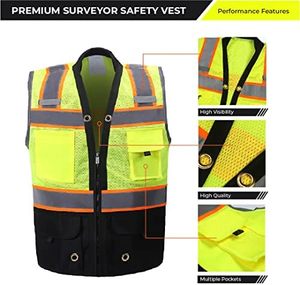 Veste de sécurité réfléchissante haute visibilité en gros, gilet de sécurité en maille haute visibilité avec poches pour vêtements de travail industriels - Product Image 2