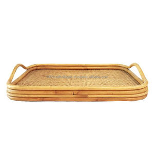 Eco-friendly Wholesale Durable Lightweight Rattan <b>Tray</b> Manufacturer Handmade Natural Multipurpose Serving <b>Tray</b> From Vietnam - Product Image 6