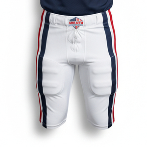 Premium American Football Uniform Custom Logo Sublimated Jersey with Integrated <b>Pad</b> Pockets Pants Professional Training - Product Image 4