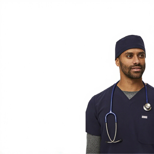 Cotton Printed <b>Scrub</b> <b>Caps</b> Unisex Elastic Band Medical Hat Wholesale OEM Hospital Clinic Operating Room Supplier - Product Image 3