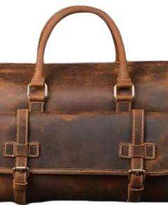 กระเป๋าเดินทางหนังแท้สำหรับผู้ชายแบบสั่งทำขายส่งปี 2026 กระเป๋าเป้สะพายหลังแบบถือได้ พกพาสะดวกสำหรับการเดินทางค้างคืน บริการ OEM ทนทาน เป็นมิตรกับสิ่งแวดล้อม - Product Image 5