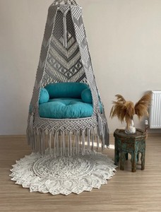 Hanging chair, Macrame <b>swing</b>, hängesessel, <b>Swing</b> chair, Rocking Chair, Crochet, Macrame <b>swing</b> chair - Product Image 2