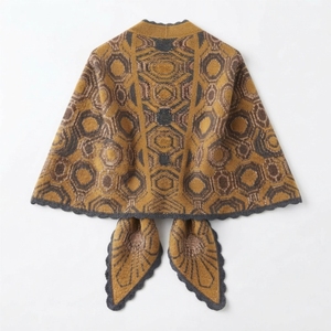 Super Soft Warm Winter Knitted Shawl Wrap Heavyweight Cable Knit Ladies Cape Scarf Oversized Pashmina <b>Poncho</b> Custom Wholesale - Product Image 4