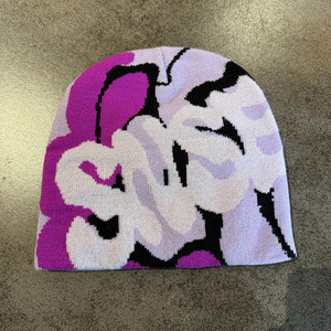 Casquette d'hiver promotionnelle personnalisée avec nœuds camouflage brodés, 100% acrylique, unisexe, prix d'usine, vente en gros - Product Image 1