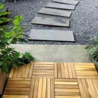 Dalles de terrasse composites emboîtables DIY 30 x 30 cm, écologiques, pour patio, balcon, terrasse, jardin, aspect bois, installation facile, imperméables