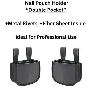 Double Pocket <b>Leather</b> Tool <b>Belt</b> Heavy-Duty Nail <b>Pouch</b> with Metal Rivets Fiber Sheet Waterproof Two Compartments OEM Customizable - Product Image 3