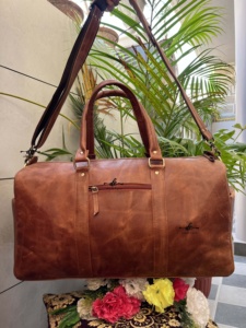 New Trending Crunch Leather <b>Luggage</b> Bags Multi Uses Handmade Bag Unisex Travel Bag Big Size Multi Uses Hair on Hide Handbag - Product Image 5