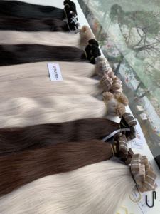Extensiones de Cabello Vietnamita de Primera Calidad, Trama Completa de 50 cm a 75 cm, Precio de Fábrica, Múltiples Colores - Product Image 1